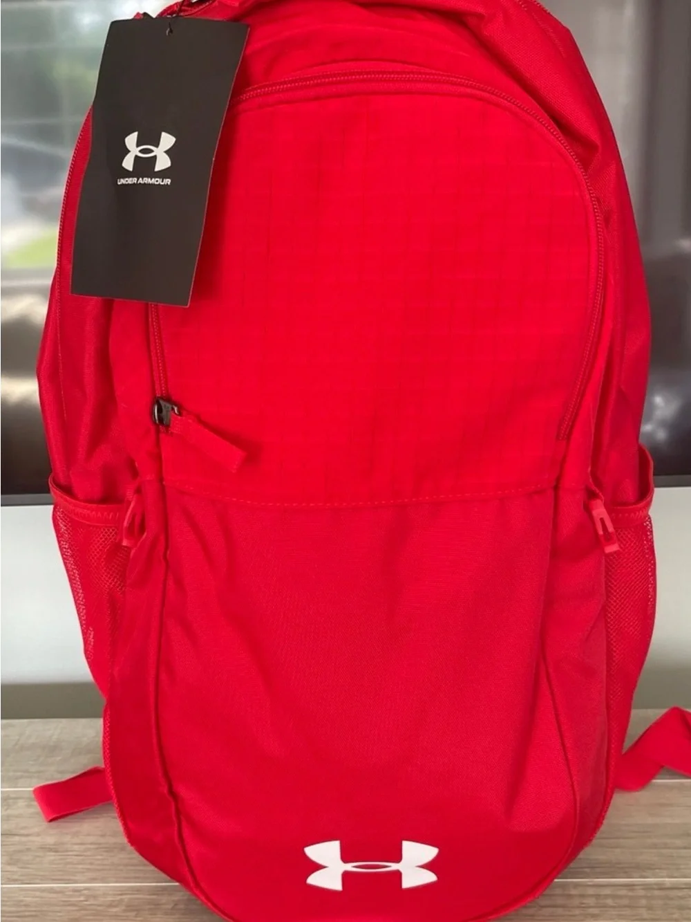 Under Armour Red Men’s Backpack with Bold Logos